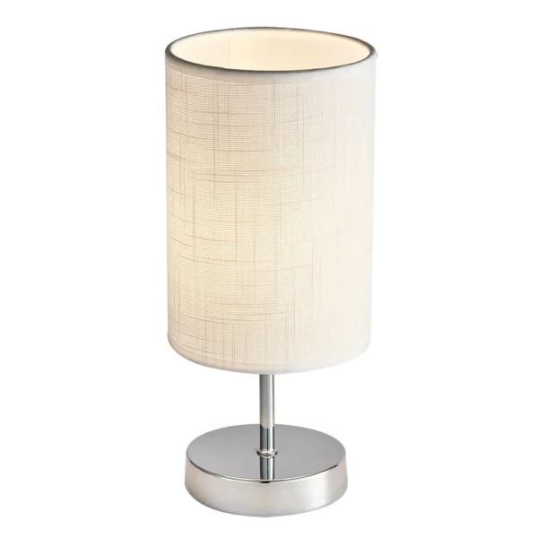 Bright Star Chrome Table Lamp With White Shade TL632