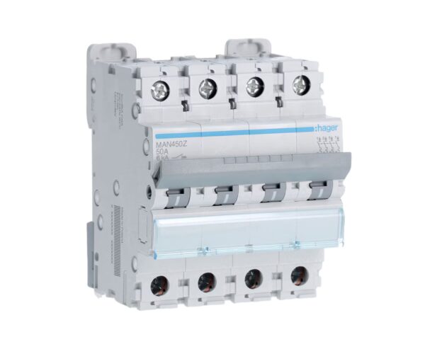 4 Pole 50A MCB Hager