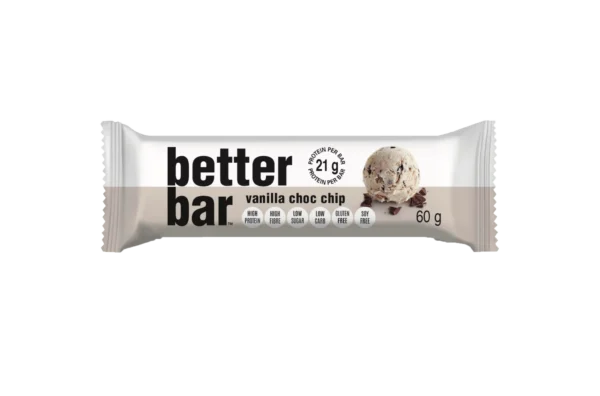 Better Bar Vanilla Choc Chip 60g box of 12