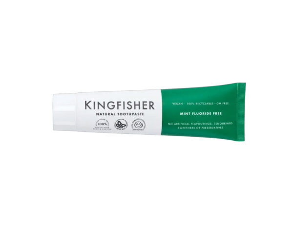 Kingfisher Mint Fluoride Free Natural Toothpaste box of 12