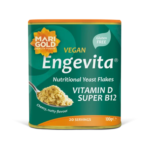 Marigold Super Engevita Vit D & B12 Yeast Flakes 100g box of 6