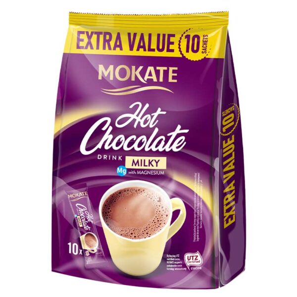 Mokate Hot Chocolate Milky with Magnesium 180g box of 10
