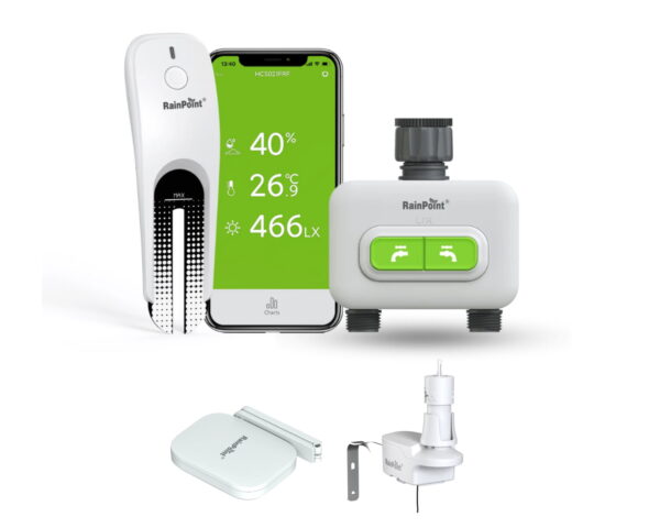 RainPoint Automated Lawn Watering Based on Soil Moisture & Weather