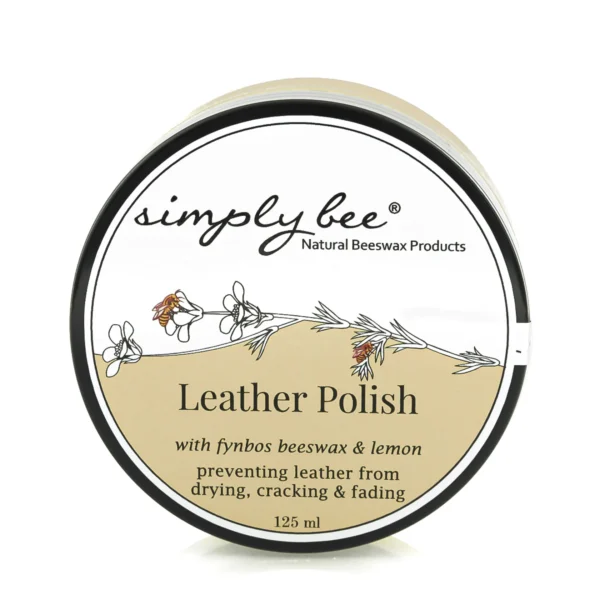 Simply Bee Leather Polish with Fynbos Beeswax & Lemon 125ml box of 10