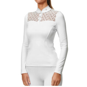 Crystal Champion Competition Top Long Sleeve White