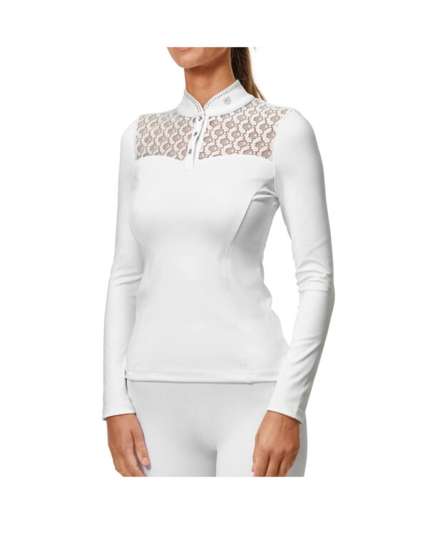 Crystal Champion Competition Top Long Sleeve White
