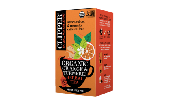 Clipper Organic Orange & Turmeric Tea box of 8